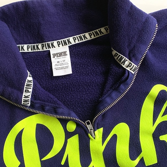 VS PINK Boyfriend Half-Zip Sweatshirt - Picture 3 of 5